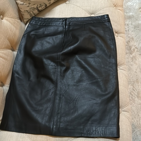 Armani Collezioni leather skirt black size 10 - Picture 5 of 8
